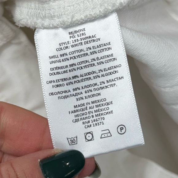 RE/DONE Jeans White Distressed Straight-Leg Jeans - Size 32 Casual White Denim - Picture 8 of 12